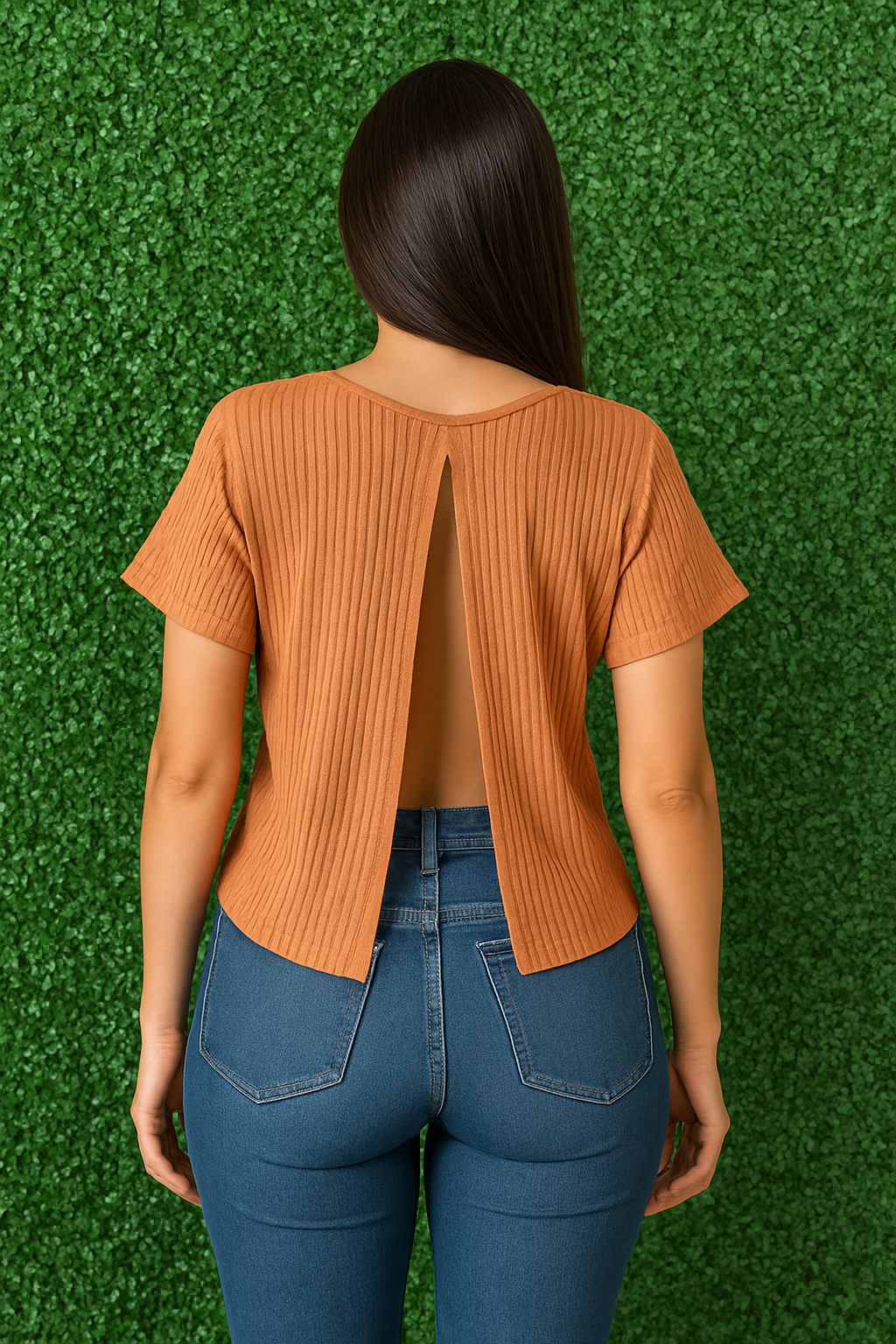Blusa Jully - Canelada com Abertura nas Costas - Image 2